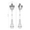 Z-Lite Davina 3 Light Outdoor Post Mounted Fixture, 31.5in. W x 125.75in. H, Black 5016PHMR-4-564P-BK - alternate 2